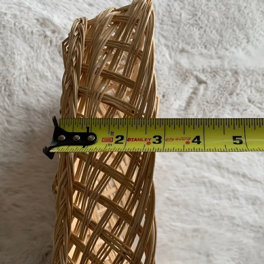 Vintage Basket Square‎ Plate Wall Decor Natural boho woven Rattan